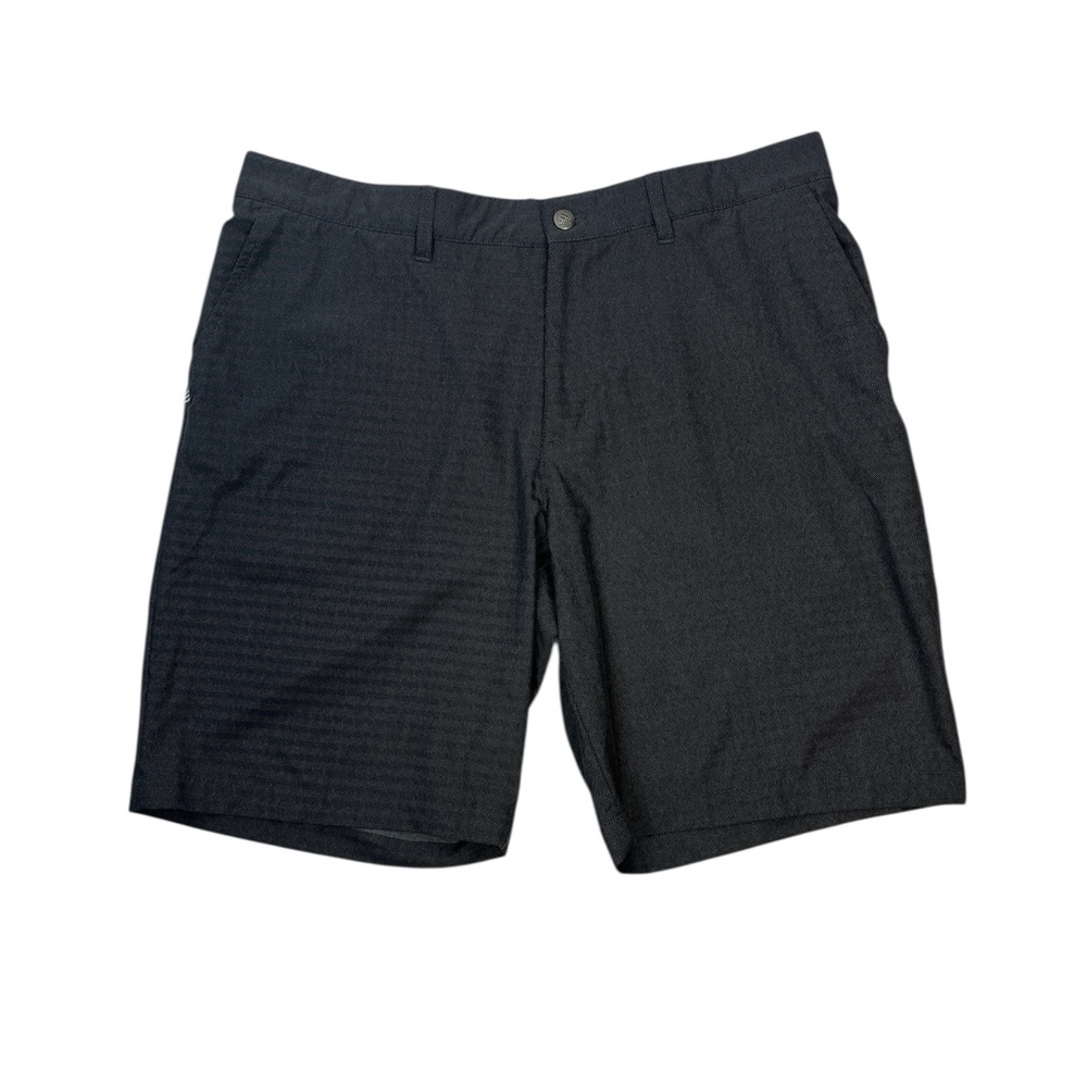Adidas Men’s Golf Shorts Size 38 Black Gray Chevron Stripe Performance‎ Stretch